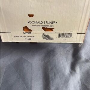 Donald J. Pliner Black Elastic Loafers